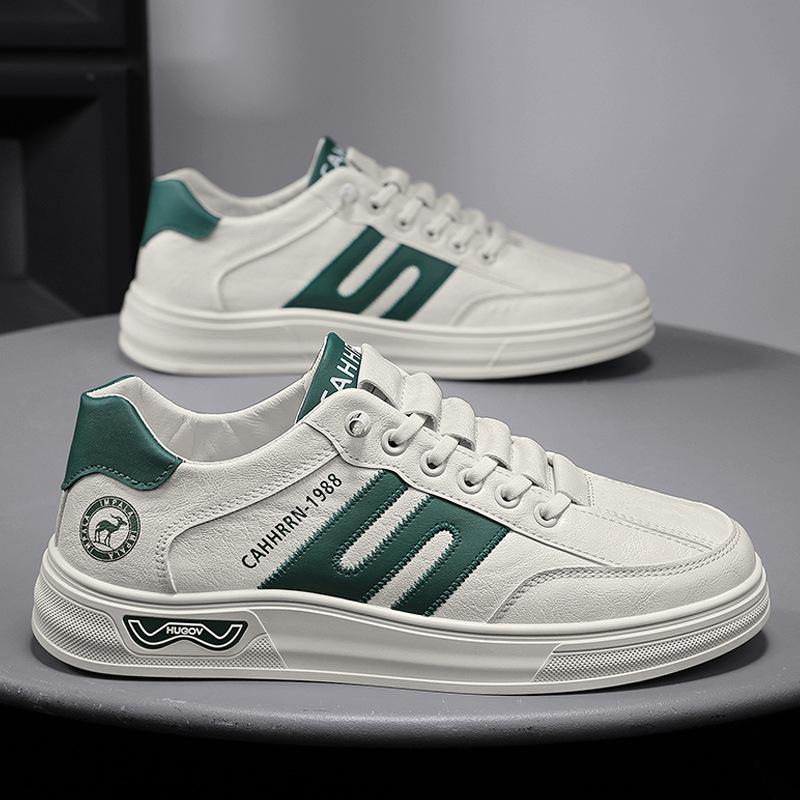 Men's shoes 2025 new spring trend versatile casual one-pedal men's board shoes non-slip soft-soled work white shoes