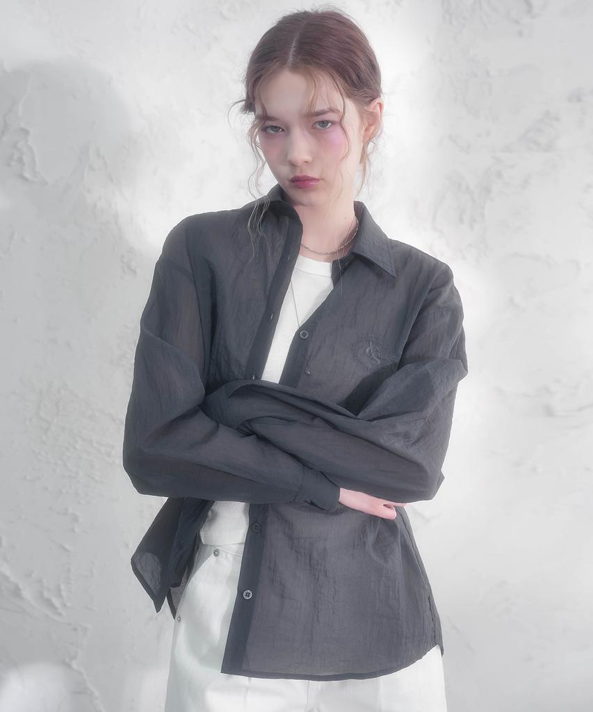 VIVACIOUS Winnie Solid See-Through Shirt_4 Colors