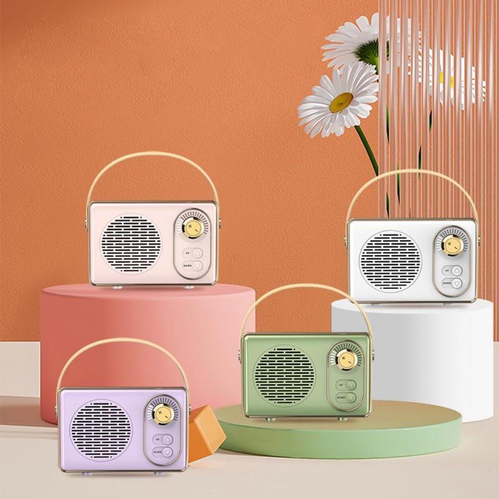 Retro Bluetooth Portable Speaker Small Wireless Stereo,Loud Volume TF Card Slot and MP3 Player for Android