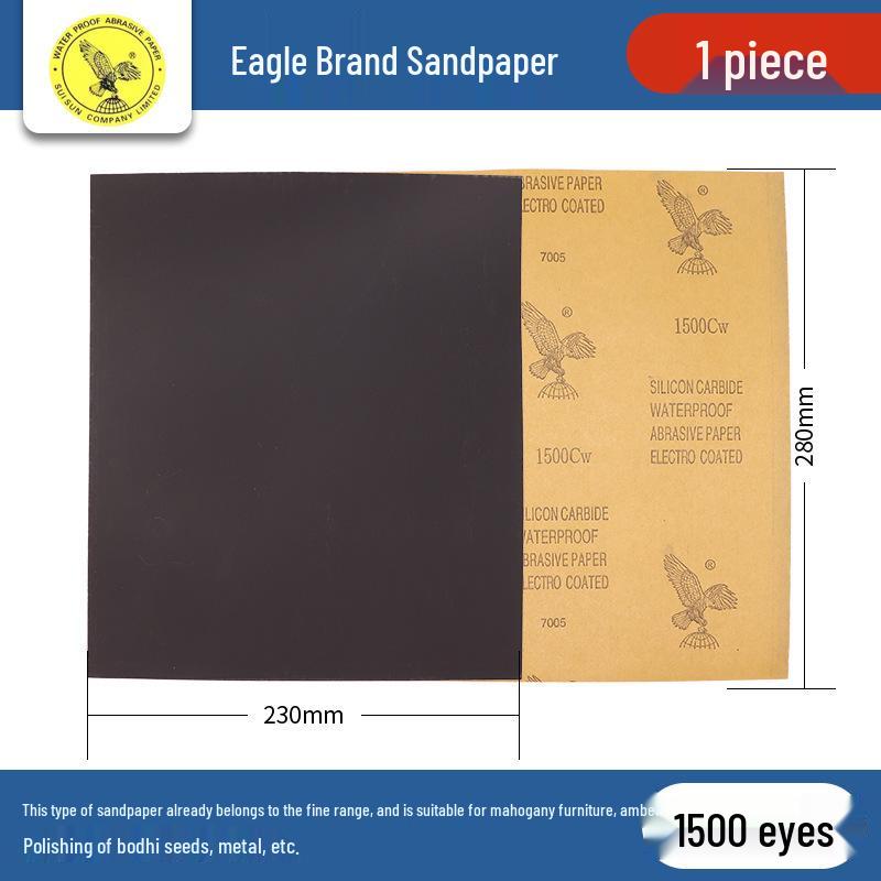 

Eagle Brand Ultra Fine Sandpaper for Woodworking, Car Polishing, and Wet/Dry Sanding Mesh.
