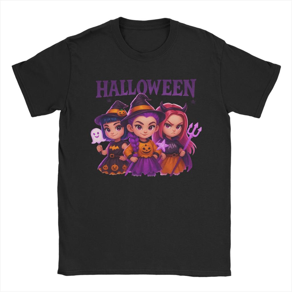 Spooky Hunterx Halloween Kpop Demon Hunters Saja Girls Men T Shirts Vintage Tee Shirt Short Sleeve T-Shirt Cotton Plus Size Tops