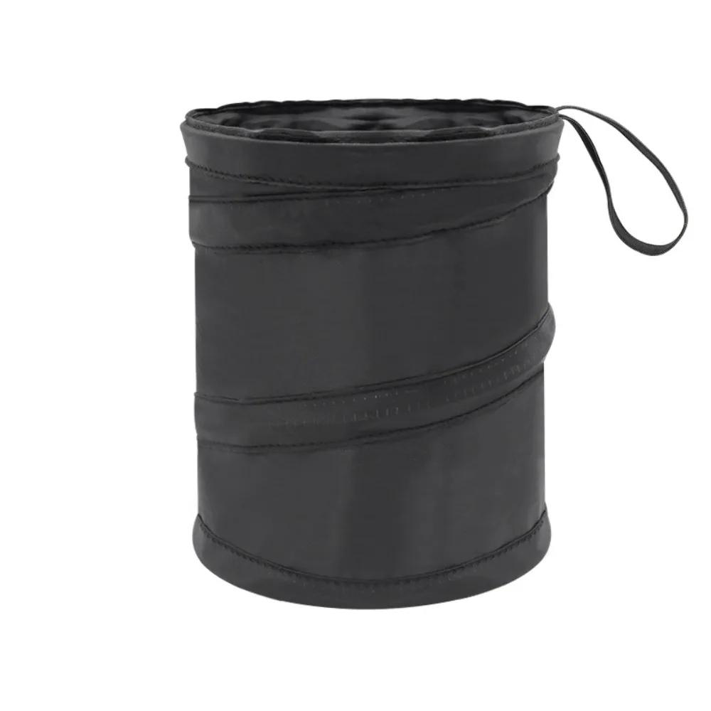 Black Car Trash Can Pack Bag Waterproof Car Trash Bag for Little Leak Proof Car Cooler Bag Car Garbage Bag with Side Pocket