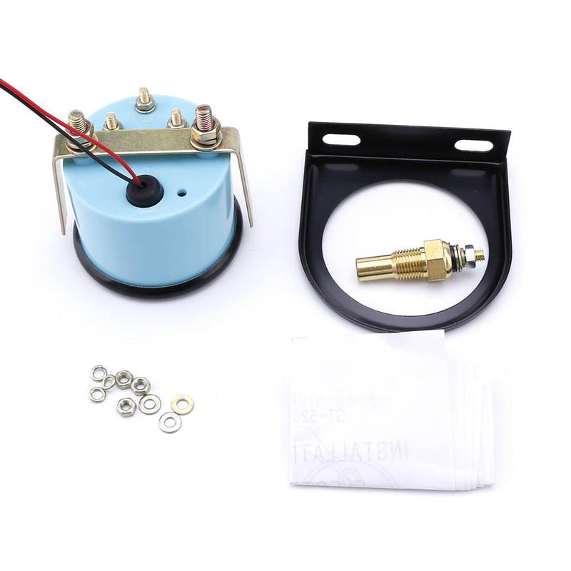 2"52mm Universal Car Oil Temp Gauge 50~150 Celsius LED Light Oil Temp Meter With Sensor