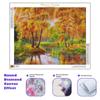 Full Round Diamond Painting Landscape Fallen Leaves Diamond Art Embroidery Scenery Home Decor 30x40cm/12x16inch