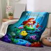 1pc Mermaid Printing Blanket - Soft, All-Season Throw for Living Room,  Gift with Adorable Cartoon Design