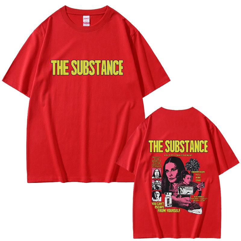 Horror Movie The Substance Double Sided Print Tshirt Summer Unisex Women Casual Cotton T Shirts Unisex Vintage Oversized Tshirt S