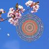 Open - A Piece of Indian Mandala Design Pattern for Outdoor Courtyard And Garden Decoration, Wind-Powered Outdoor Hanging Windmill
