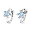 Blue Starfish Whitening Epoxy Ear Cuff – Pentagram Beach Vacation Style, Small and Exquisite Earrings.