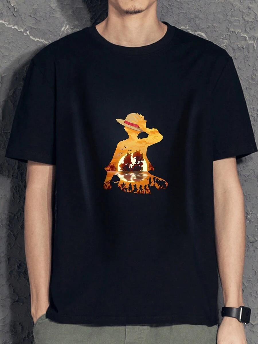 

Unisex s Fashion Classic Anime Printed T-Shirt, Summer Comfortable Short Sleeved Versatile Top L