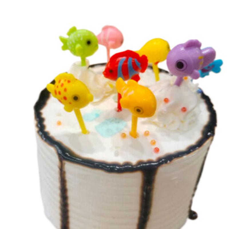 Cartoon Fruit Fork Toothpicks Cute Animal Food Selection Mini Lunch Box Decoration Children'S Food Supplement Tool