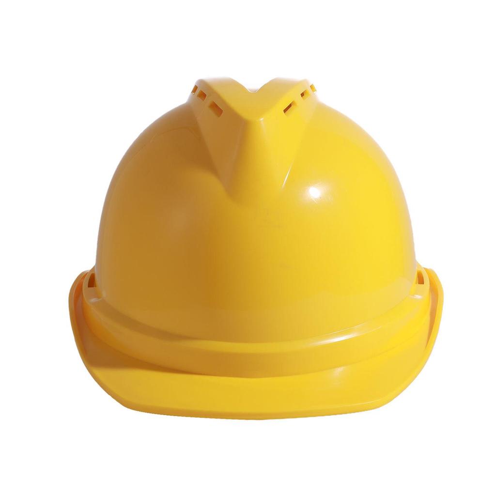 Skyddshjälm V-typ med järnhuvud, andningsbar, stötdämpande, för byggarbetsplatser