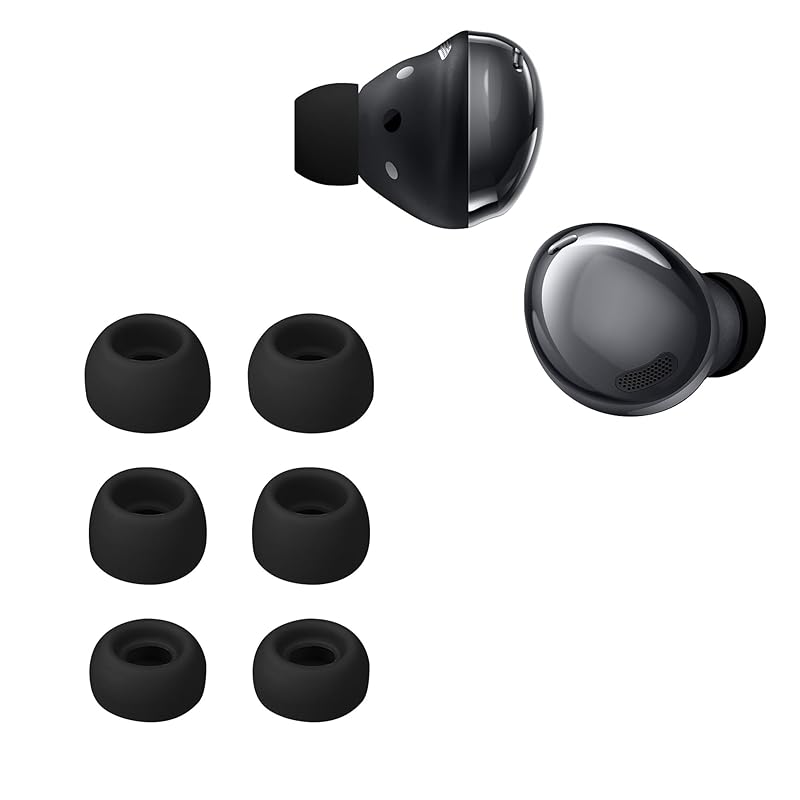

kwmobile 6x ear tips Samsung Galaxy Buds Pro compatible earpiece - for replacement 3 sizes S/M/L set silicon earphone cap