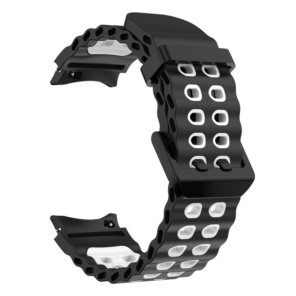 Marin Sport Tvåfärgat Band För Samsung Galaxy Watch 7 6 5 Pro 4 FE 40mm 44mm Silikonrem Utan Mellanrum Galaxy 4 6 Classic 5Pro Band