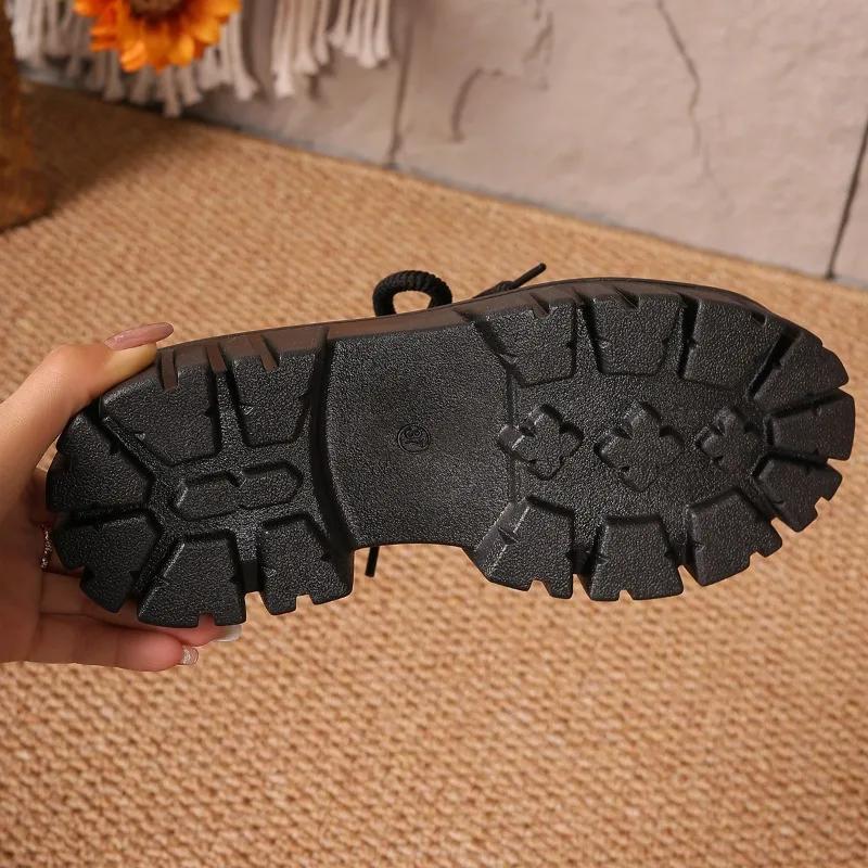 Women's Shoes Plus Size Loafers Women's High Heels Platform Office Pumps Women Round Toe Med Heel -tied Shoes Female