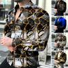 Cuello vuelto Manga Larga Camisa de Hombre Puños con Botón Estampado Cielo Estrellado Slim Camisa de Oficina Ropa Masculina