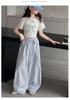 Girls' 2026 New Summer Korean Edition Elastic Waist Wide Leg Pants Cotton Thin Casual Pants Relaxing Air Ball Pants