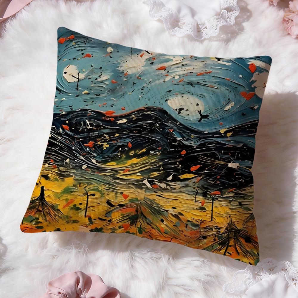 

J-Jackson Pollock Art Cushion Cover Premium Comfort Reversible Pillow Cove -Two in One Design for Any Room & Car Interior 30cmx30cm