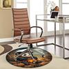 1pc Halloween Pumpkin Panda Round Carpet Office Chair Mat, Non Slip Rug for Home Decor, Gift, Office, Living Room, Bedroom