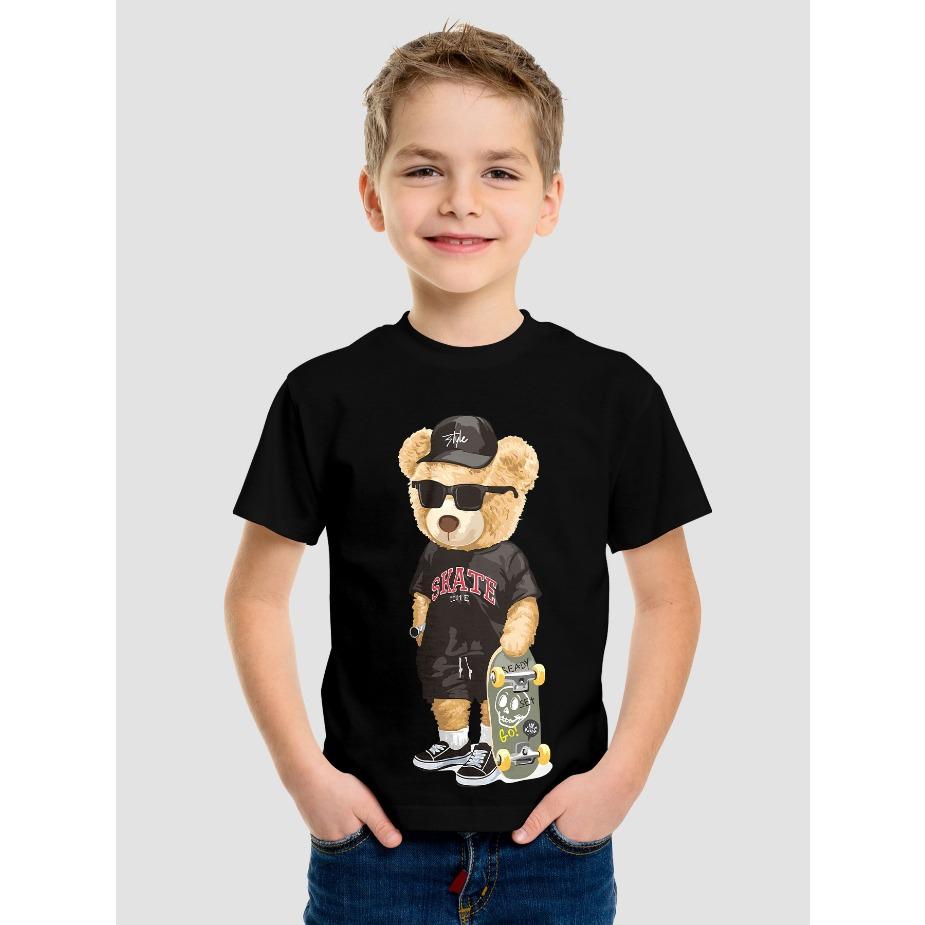 Kids T-shirts Summer Boys' Short Sleeved T-shirt 3D Printed Illusion, Cartoon Sports Football Top for Middle Aged Children Tees