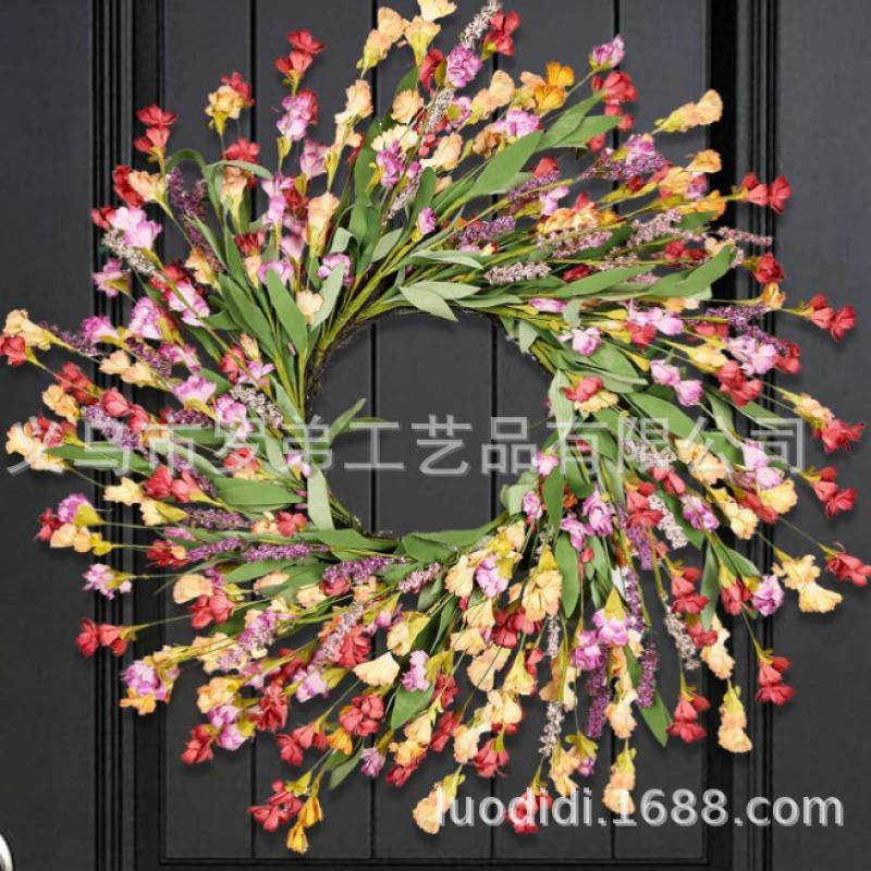 Artificial Flower Wreath Easter Valentines Day Decor Hotel Restaurant Door Hanging Decoration