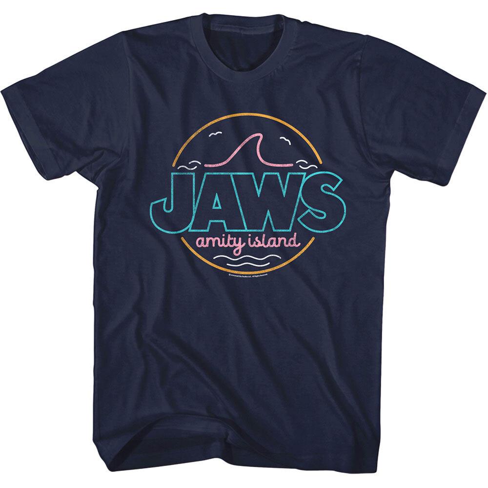 Jaws Amity Island Neon Sign Men T Shirt XXXXL