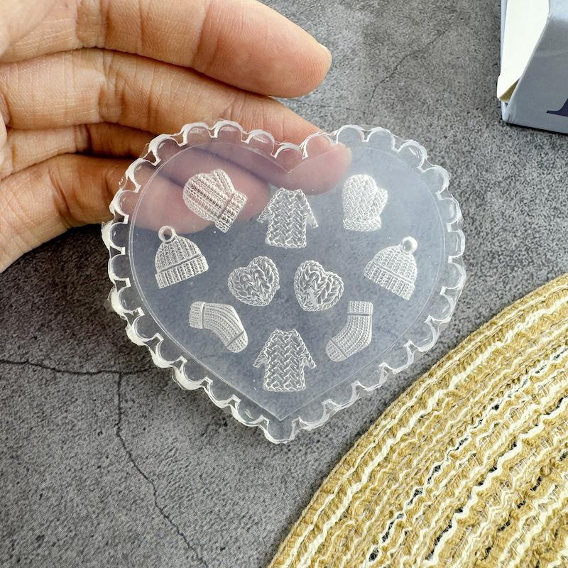 1Pc Christmas Hat Socks Sea Shell Starfish Flower Lily Tulip 3D Acrylic Nail Mold Nail Art Decorations Diy Silicone Nail Art