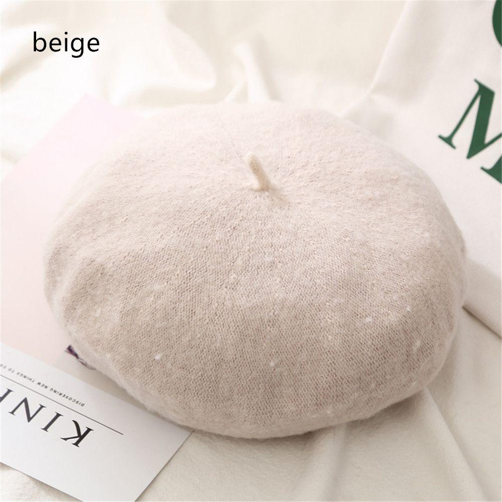 Wool Beret Hats Women Winter French Hat Girls Solid Color Fashion Autumn Winter Beret Hat For Women Flat Cap Hat Felt Berets