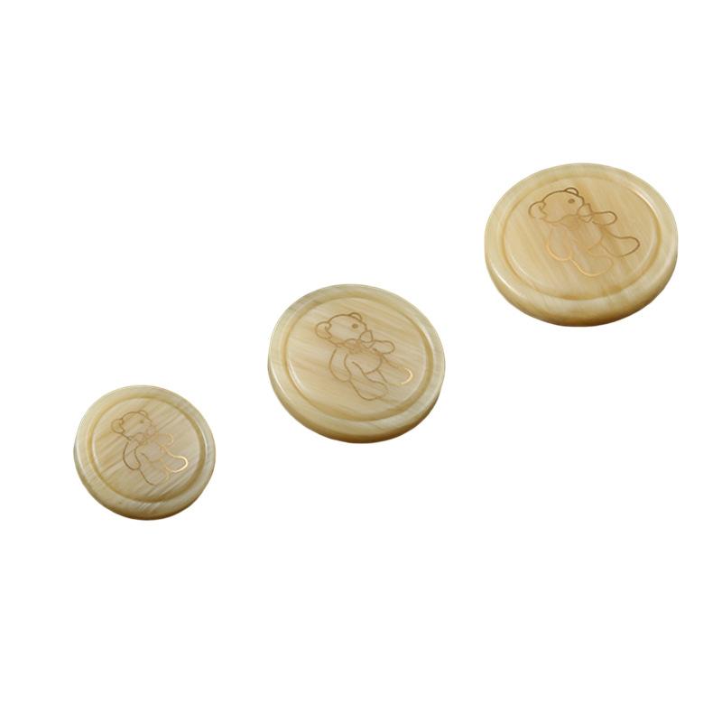 Sweater Button Top Women'S Round Coat Resin Button Cartoon Children'S Button Cardigan Jacket Cute Button High-End