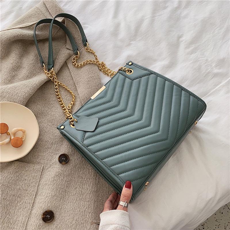 SCIONE Women's Bag 2020 New Wild Shoulder Bag Female Large Capacity Diamond Chain Diagonal Bag