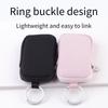 With Ring Buckle PU Leather Coin Purse Waterproof Change Pouch with Keychain Portable Key Bag  Card