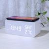 Perpetual Calendar Electronic Clock Wireless Charging Clock Wooden Weekly Snooze Alarm Clock Creative Wireless Charging Digital Clock