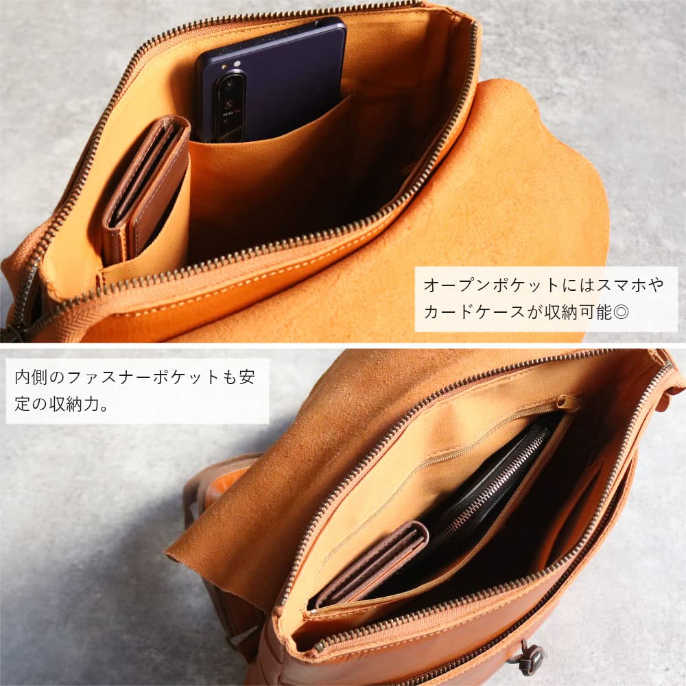 Genuine Himeji Leather Backpack for Women In Leather Travel Cowhide Made In Japan Ämont [Made Japan] Rucksack, Handmade, Bag, Casual, Adult, Simple,