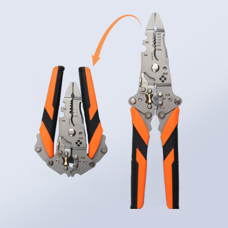 Multi-Function Folding 14-in-1 Wire Stripper Wire Cutter,  Labor-Saving Electrician Pliers, Crimping Pliers,Hand Compact Tools