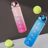 Fashionable Large-Capacity Water Bottle with Lanyard – Gradient Frosted Design for Men, Women, and Students 1L Outdoor Sports Bottle
