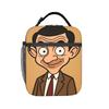 Bolsa de Almuerzo Divertida de Personaje de Comedia Mr.Bean Práctica Fiambrera Hombres Escuela Diseñador Bolsa Refrigeradora Divertida Oxford Bolsas de Almuerzo Térmicas
