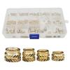 300pcs Female Thread Brass Knurled Embedment Nuts Assortment Nuts Accessories