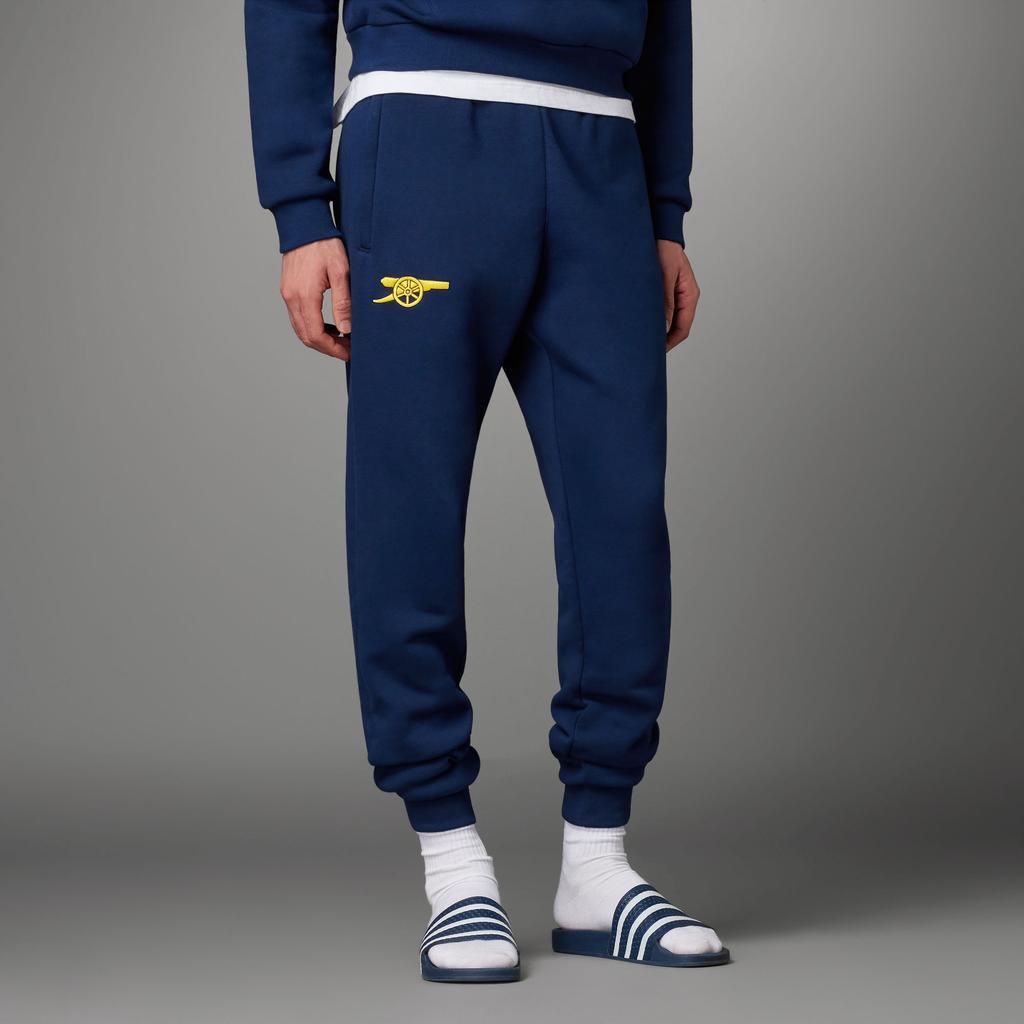 Adidas Originals Arsenal Essentials Trefoil Joggers Men Bottoms Collegiate-Navy Tribe-Yellow IK8710