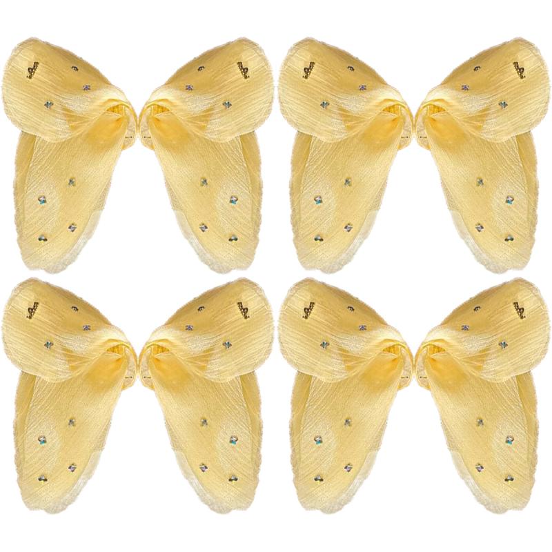 Snow Mist Butterfly Bright Tulle Butterfly Hair Clips Women's French Neck Shark Clip Hair Accessories