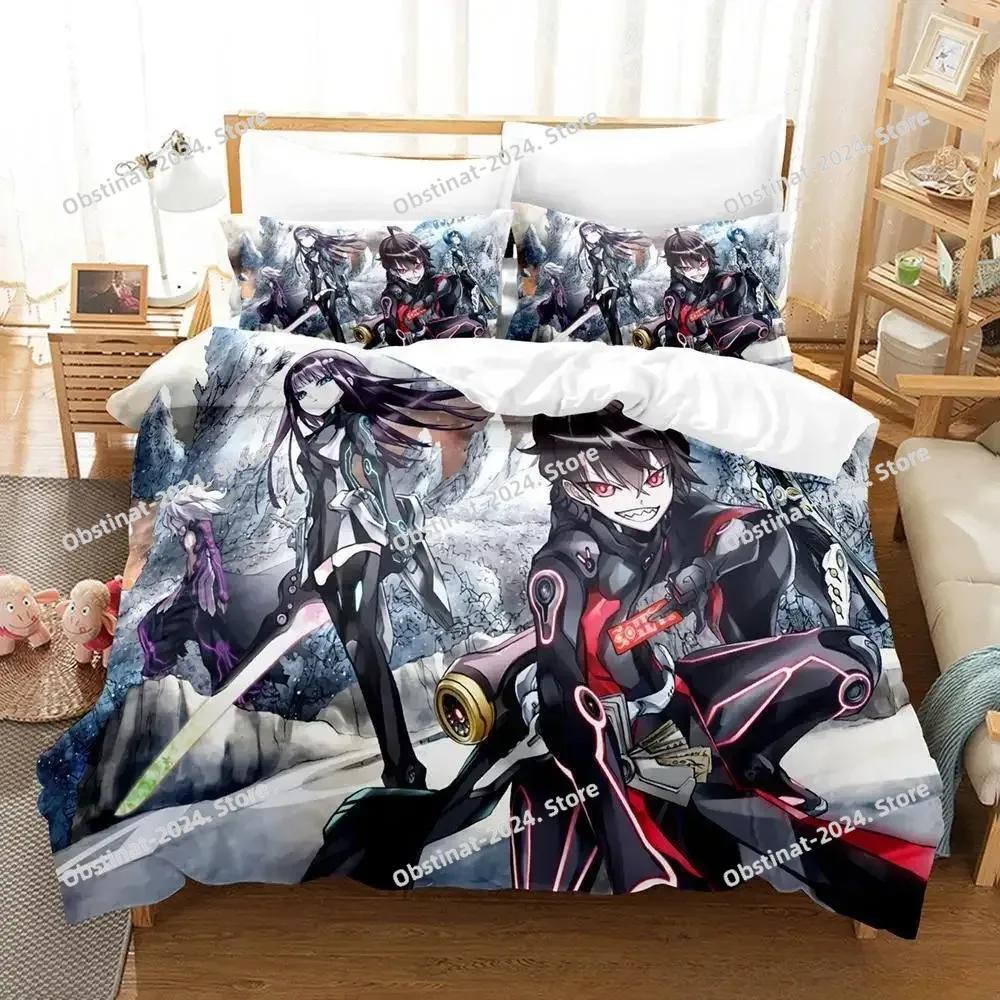Home Textiles Twin Star Exorcists Bedding Set Cartoon Anime three-piece set Adult Kid Bedroom Duvet cover Sets 3D Kawaii Girl