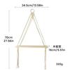 Boho Style Cotton Rope Hanging Wooden Shelf Wall Mounted Floating Rack Nursery Bedroom Decor Storage