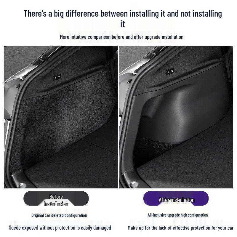 Flannel Protective Pads for Tesla Model Y Trunk Side Guards