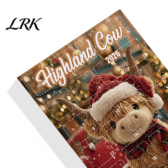 Christmas Gift for Kids Advent Calendar 2026, 24 Days Sea Turtle/Big Foot/Highland Cow/Dog Ornaments Winter Snowman Ornament Countdown Calendar,