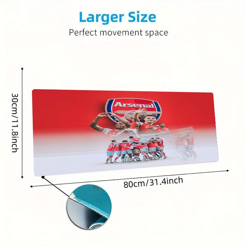 Arsenal F Large Size Mouse Pad Large Gaming Table Cushion Non-slip Laptop Tablet Big Mousepad XXL Mat Mini PC Playmat With Lock Edge