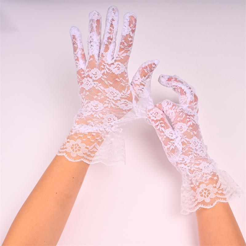 Elegant Summer Lace Sun Protection Wedding Gloves for Brides and Nightclub Wear