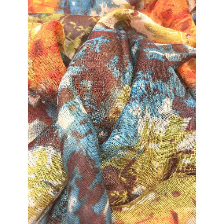 TWÓJ UŚMIECH Damski/Kobiecy Lekki Szal Szal z Mieszanki z Nadrukiem Kwiatowym/Jednokolorowy Na Sezon Wiosenno-Letni