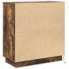 Nightstand Smoked Oak 71 x 34.5 x 75 cm Engineered Wood