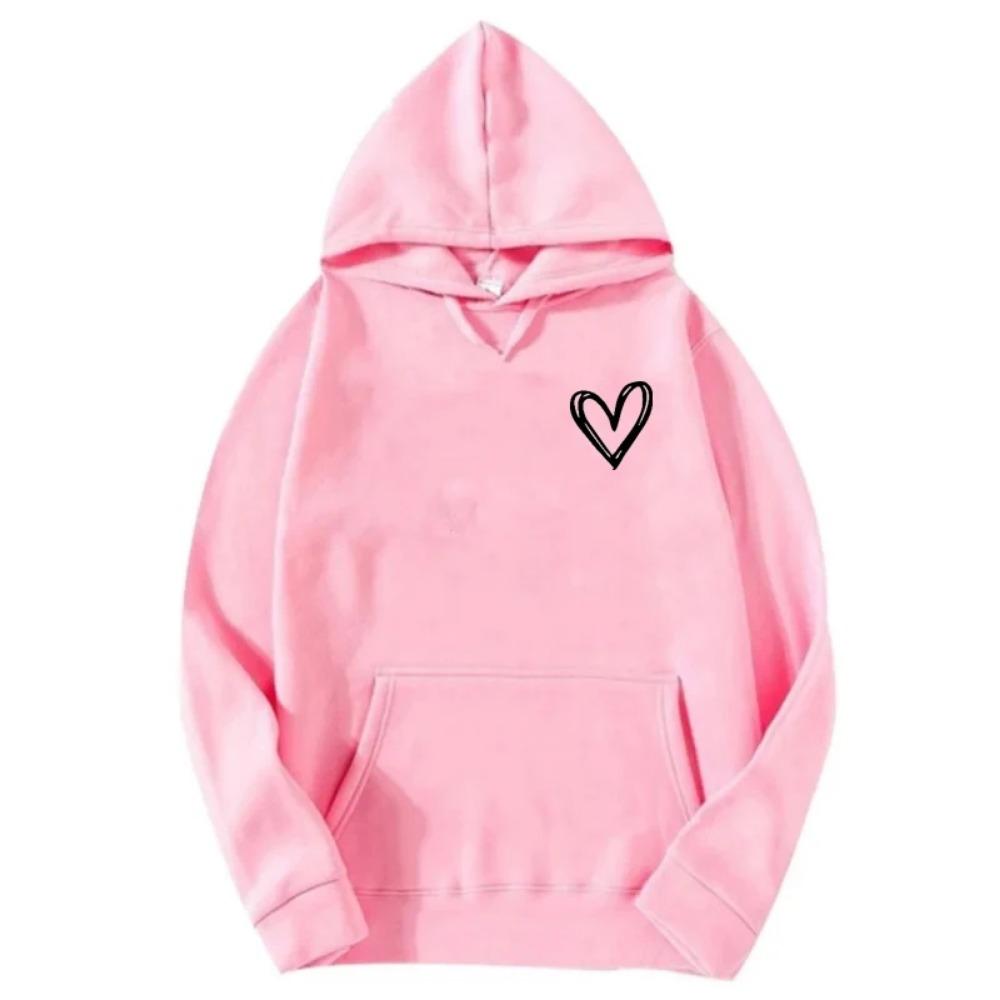 Autumn/Winter New Women's Trendy Brand Casual Heart Shaped Hoodie Outdoor Sports Jogging Comfortable Versatile Coat