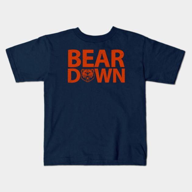 Boys Girls Soft Cotton Graphic Tees Bear Down Chicago Bears M5618 Breathable Daily School Wear Kids T-Shirts