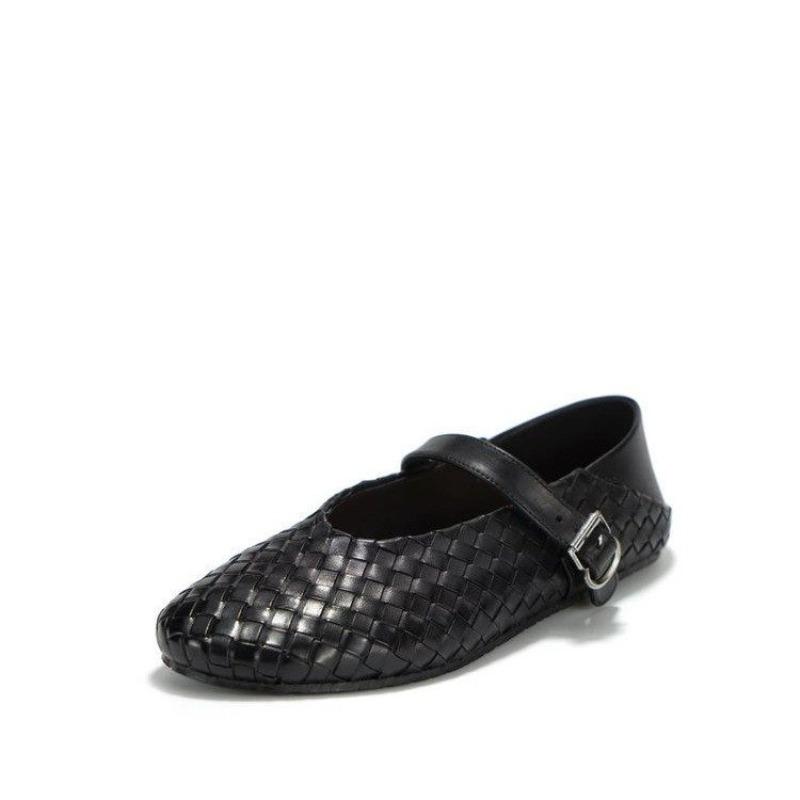 New Flat Shoes Women's Round-toe Shallow Top-grade Casual Ballet Shoes Soft Leather Long Women's Shoes