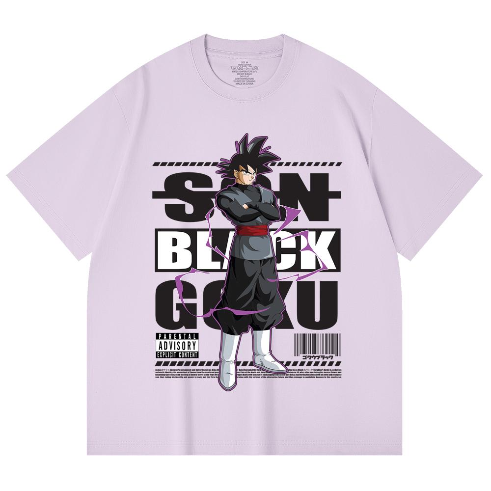 230 Gsm 100% Cotton Dragon Ball V16 Black Goku Print Unisex Heavy Cotton T Shirt